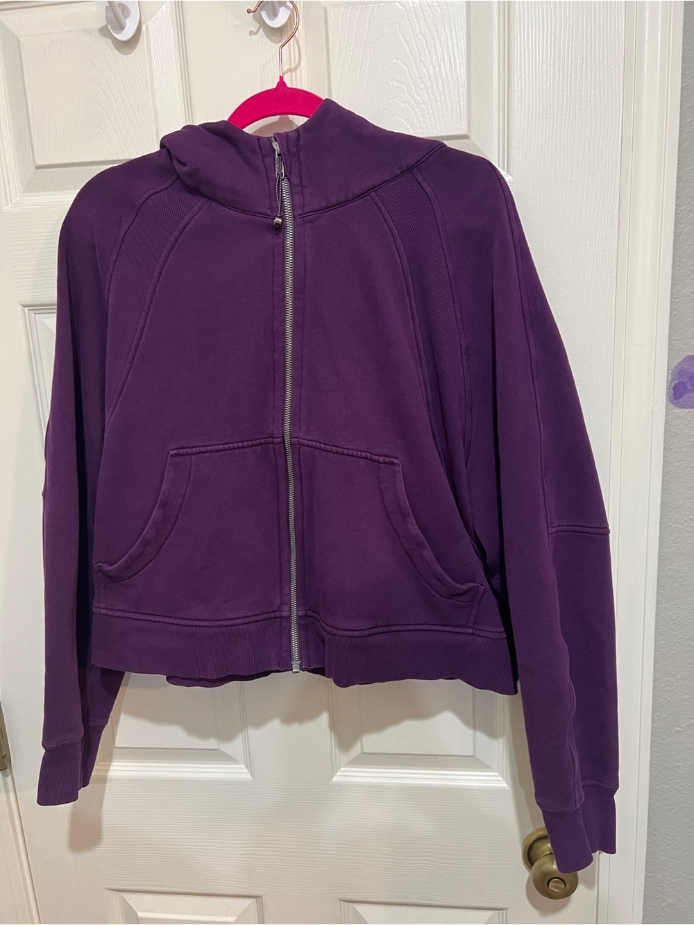 180. Lululemon Scuba Oversized Full-Zip Hoodie Dramatic Magenta XL XXL - Picture 9 of 13